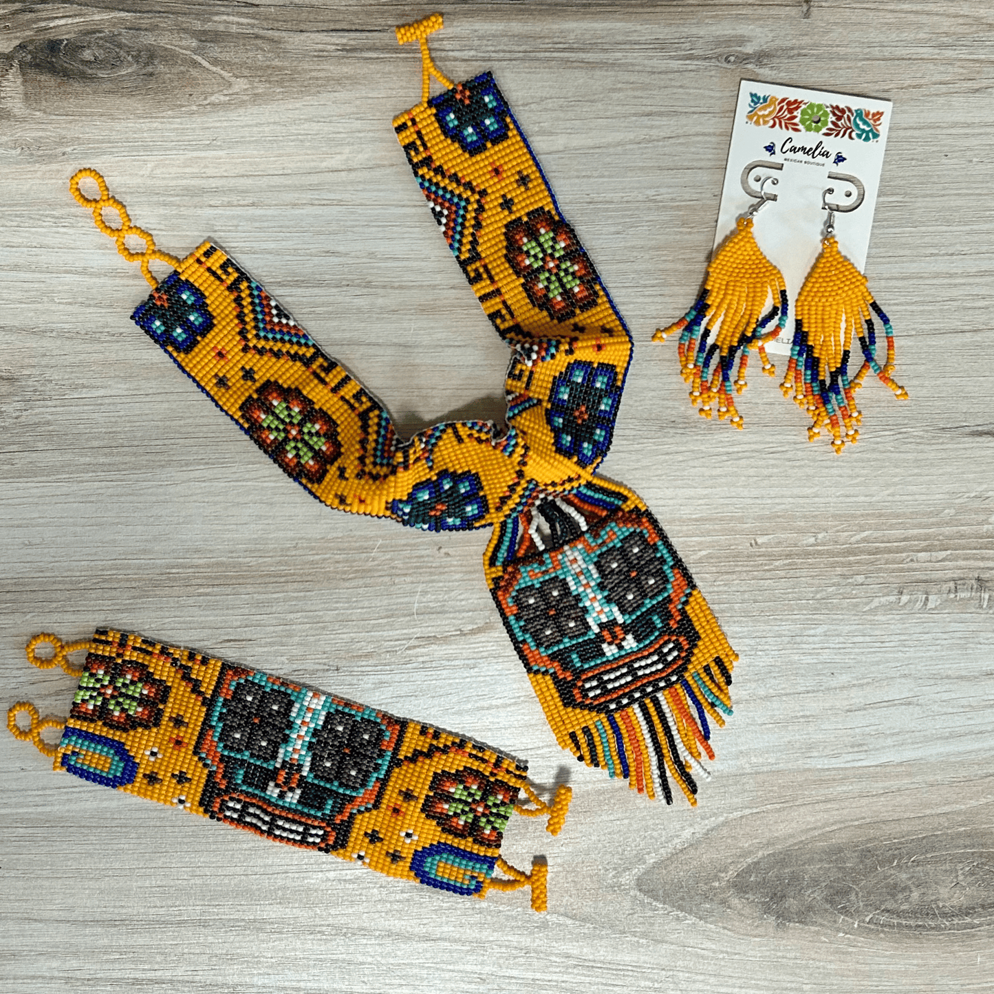 Sugar Skull Beaded Choker Set Sugar Skull Beaded Choker Set