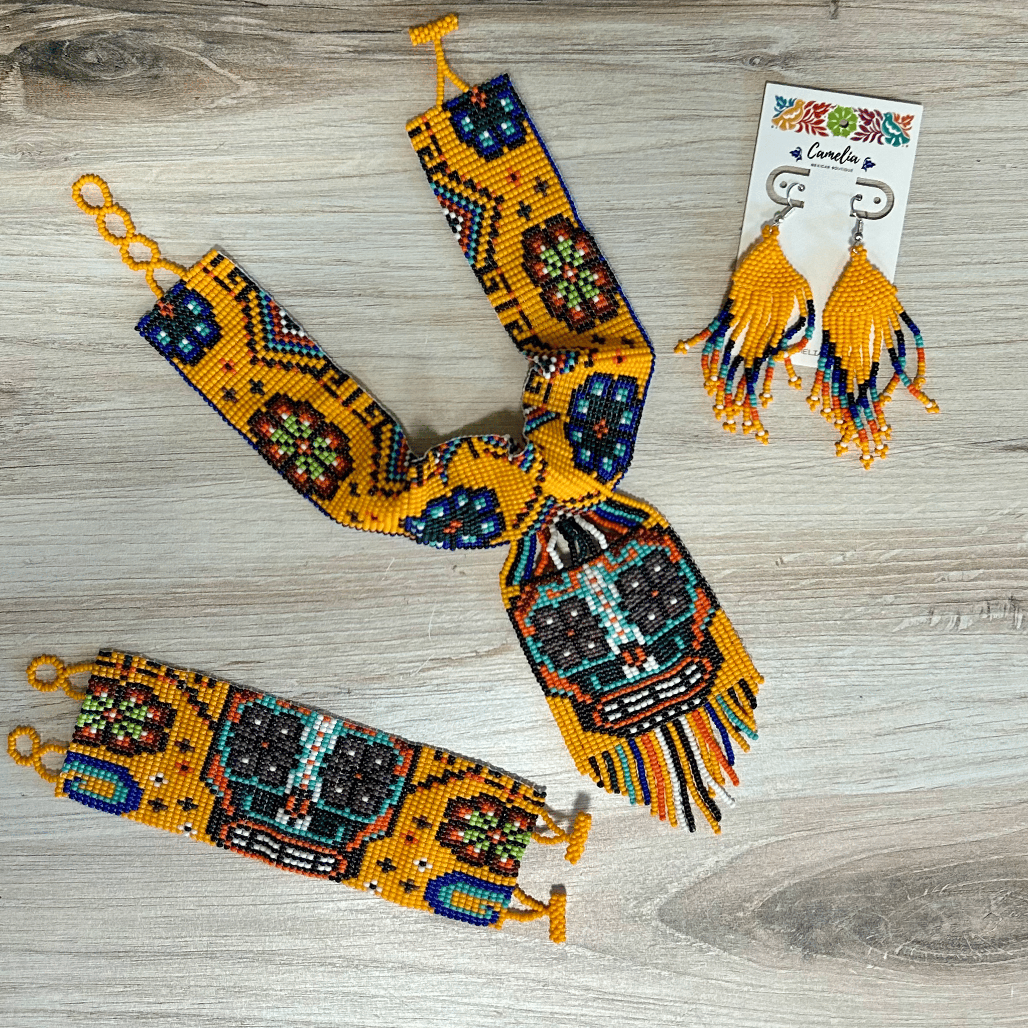 Sugar Skull Beaded Choker Set Sugar Skull Beaded Choker Set