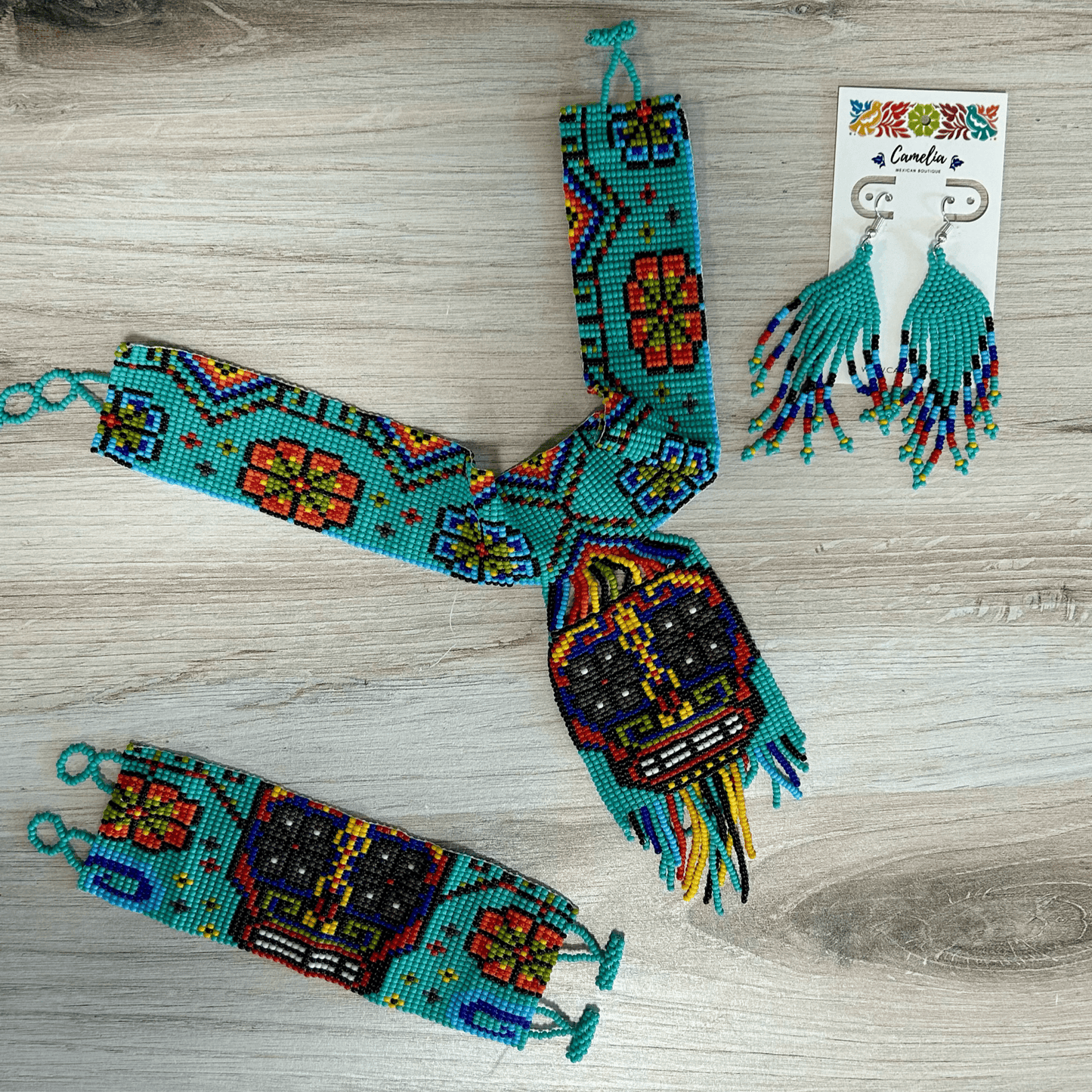 Sugar Skull Beaded Choker Set Sugar Skull Beaded Choker Set