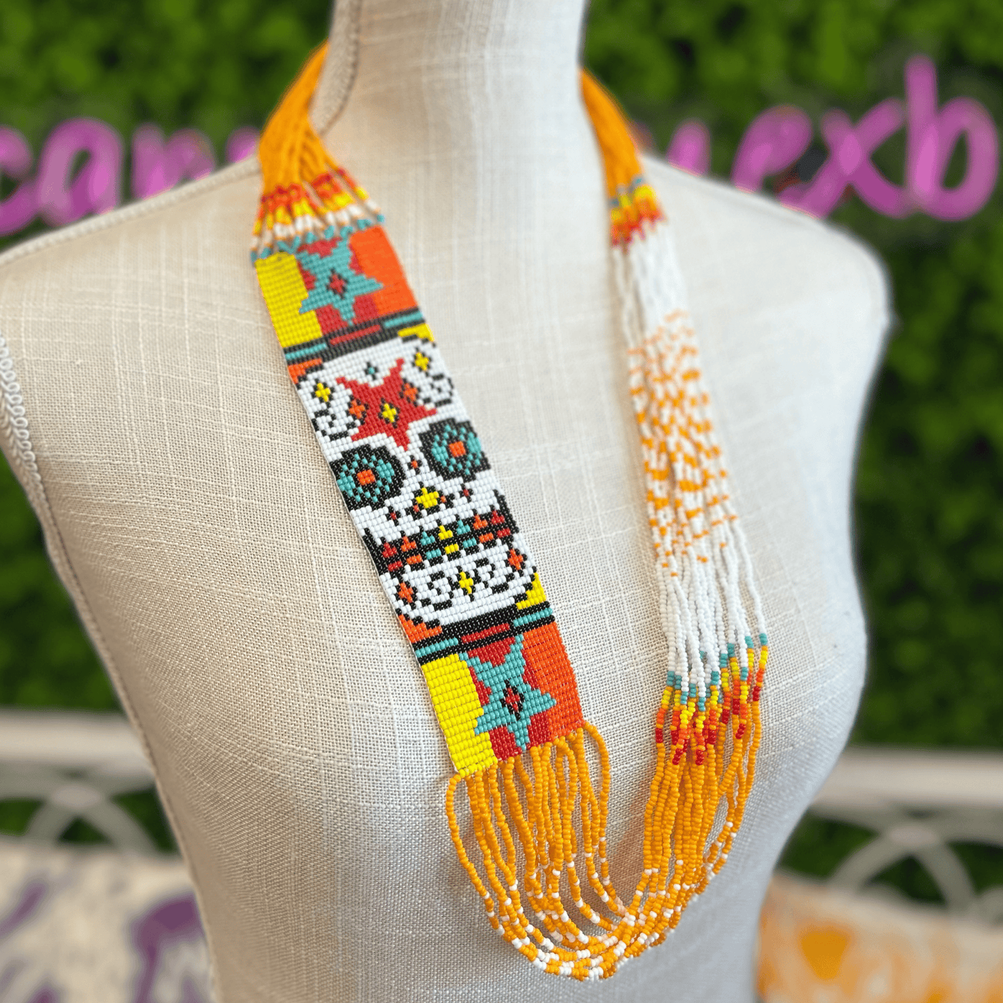 Sugar Skull Beaded Necklace - Medium Sugar Skull Beaded Necklace - Medium