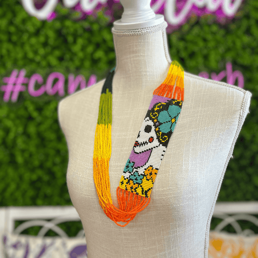 Sugar Skull Beaded Necklace - Small Sugar Skull Beaded Necklace - Small