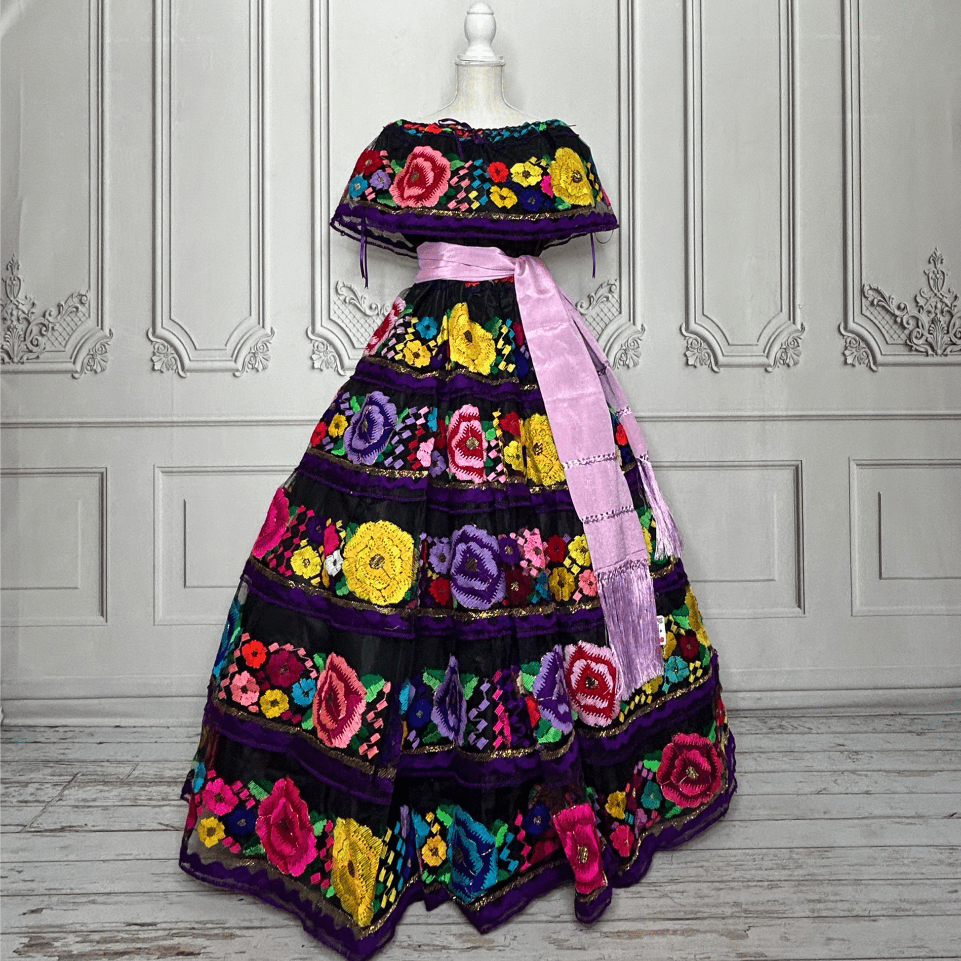 Traditional Chiapas de Corzo Dress - Adult - Multi Traditional Chiapas de Corzo Dress - Adult - Multi