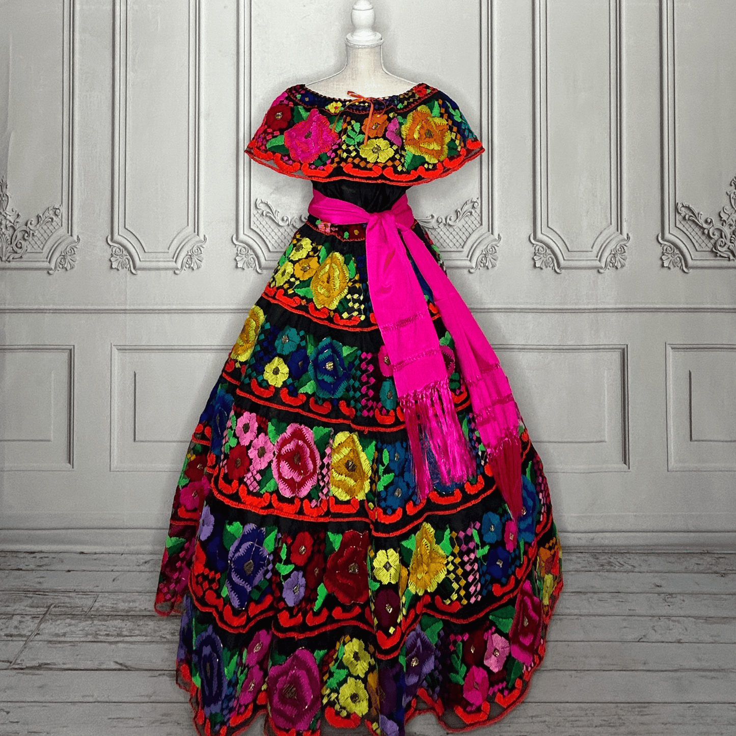 Traditional Chiapas de Corzo Dress - Adult - Multi Traditional Chiapas de Corzo Dress - Adult - Multi