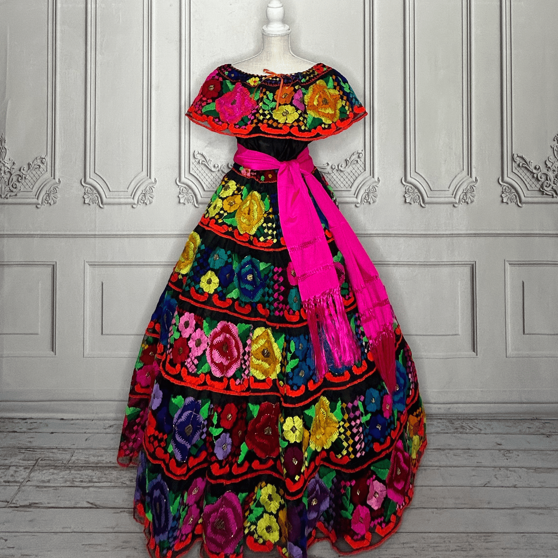 Traditional Chiapas de Corzo Dress - Adult - Multi Traditional Chiapas de Corzo Dress - Adult - Multi