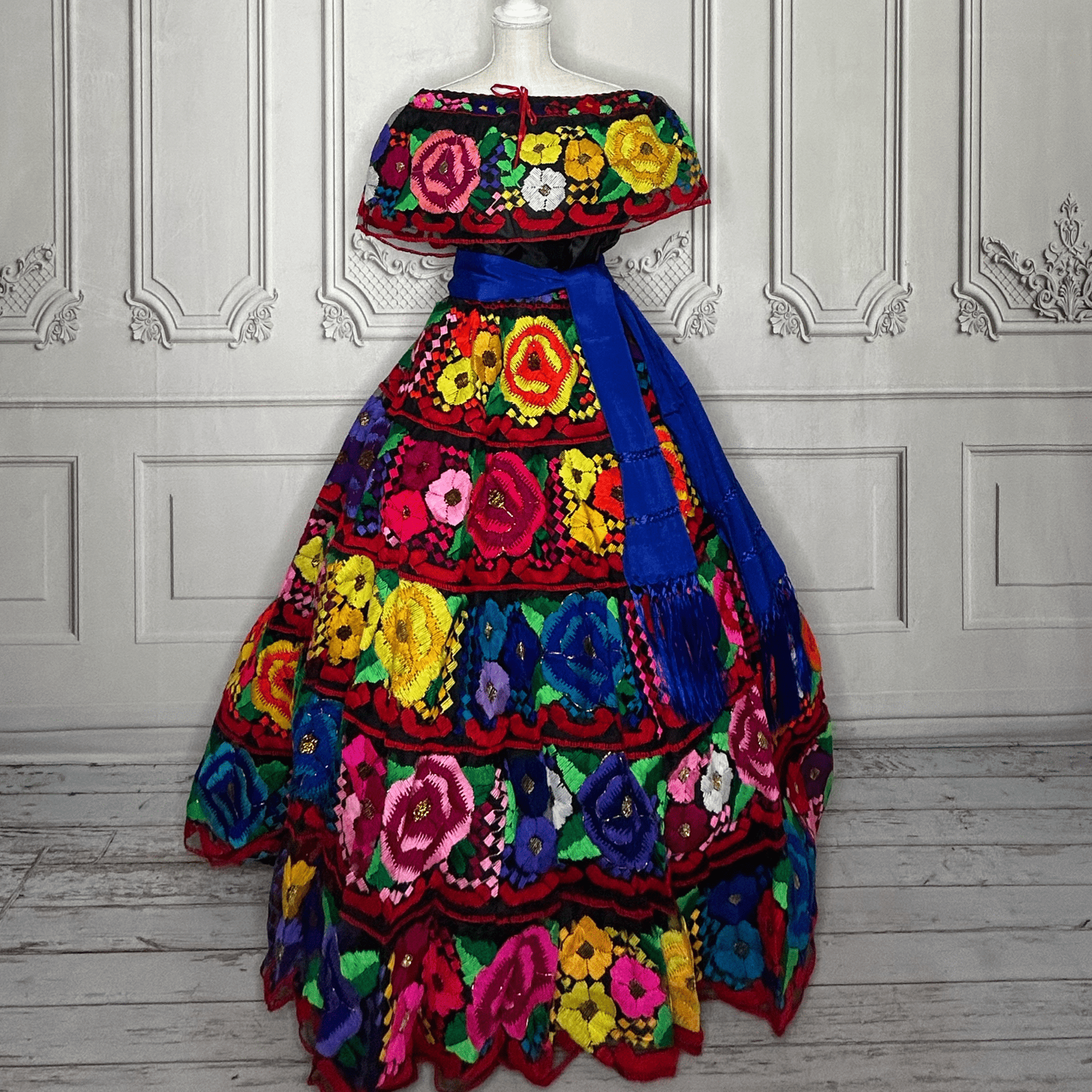 Traditional Chiapas de Corzo Dress - Adult - Multi Traditional Chiapas de Corzo Dress - Adult - Multi