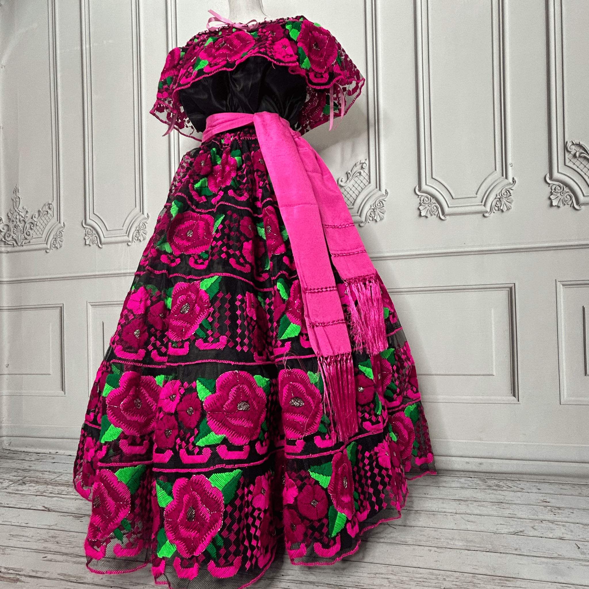Traditional Chiapas de Corzo Dress - Adult - Pink Traditional Chiapas de Corzo Dress - Adult - Pink