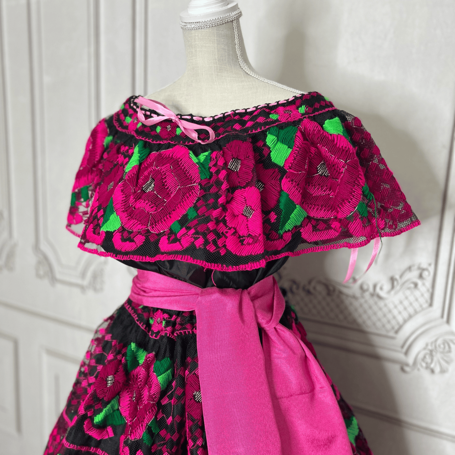 Traditional Chiapas de Corzo Dress - Adult - Pink Traditional Chiapas de Corzo Dress - Adult - Pink