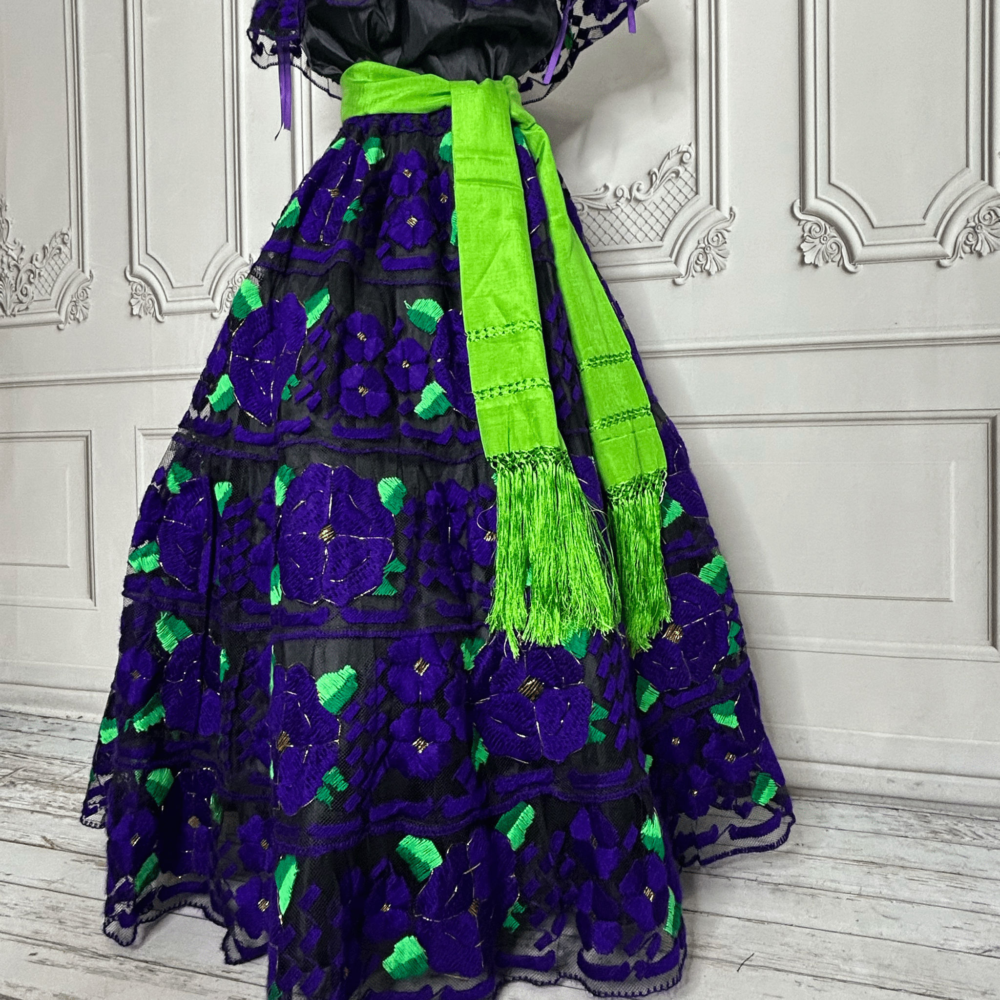 Traditional Chiapas de Corzo Dress - Adult - Purple Traditional Chiapas de Corzo Dress - Adult - Purple