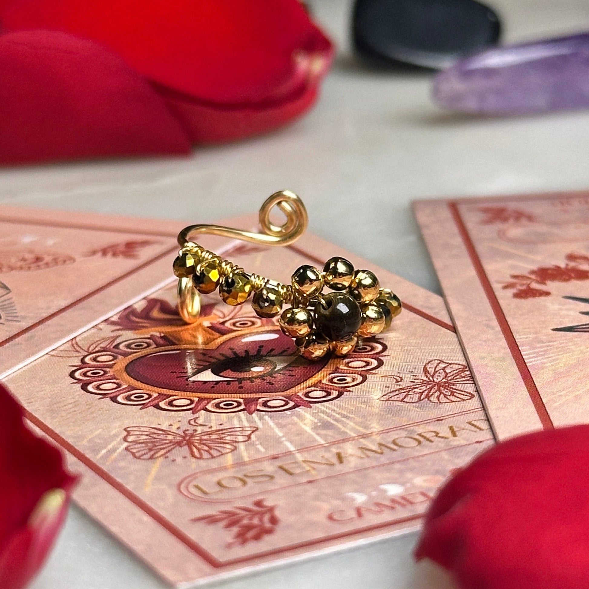 Tranquil Flower Ring - Blue Aventurine Tranquil Flower Ring - Blue Aventurine