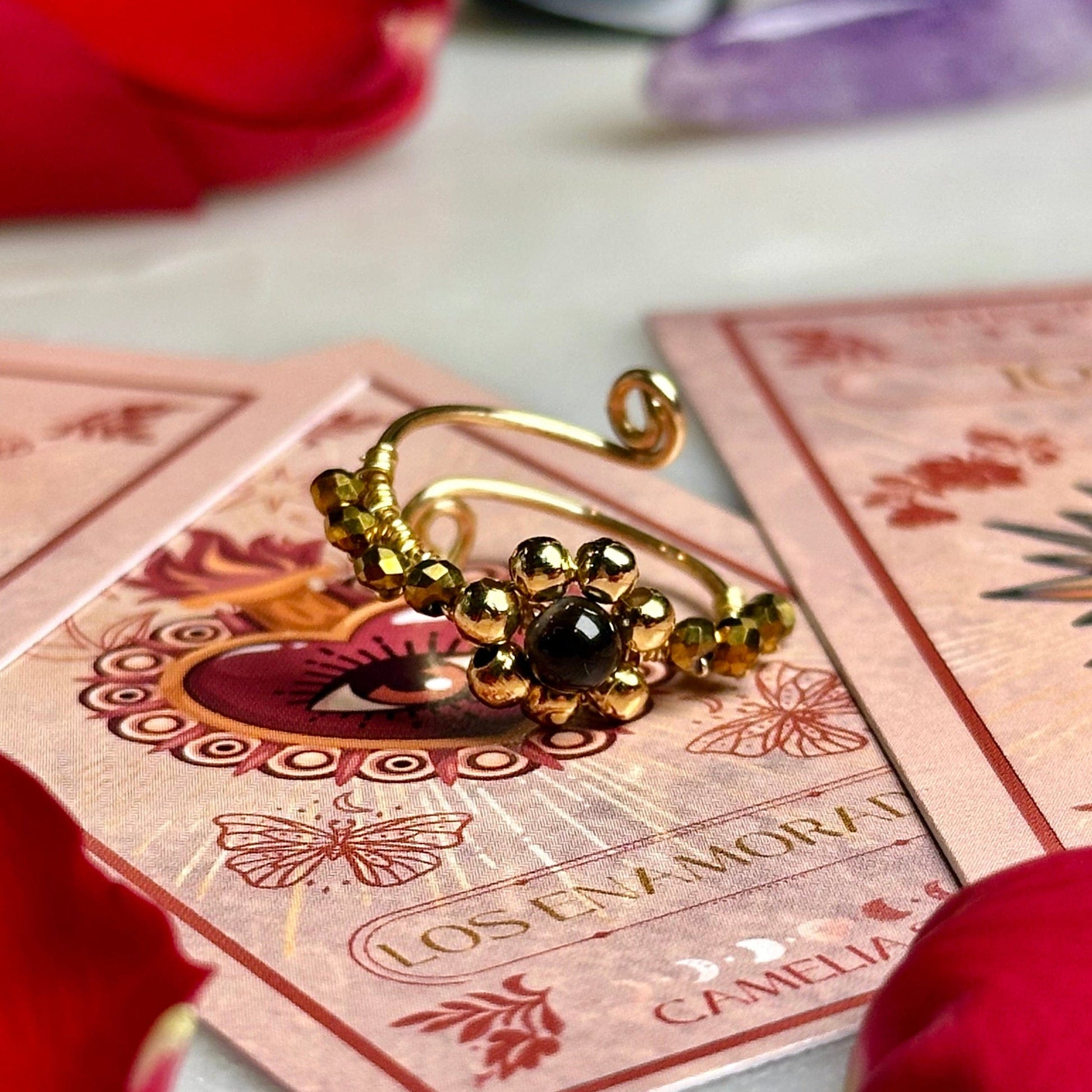 Tranquil Flower Ring - Blue Aventurine Tranquil Flower Ring - Blue Aventurine