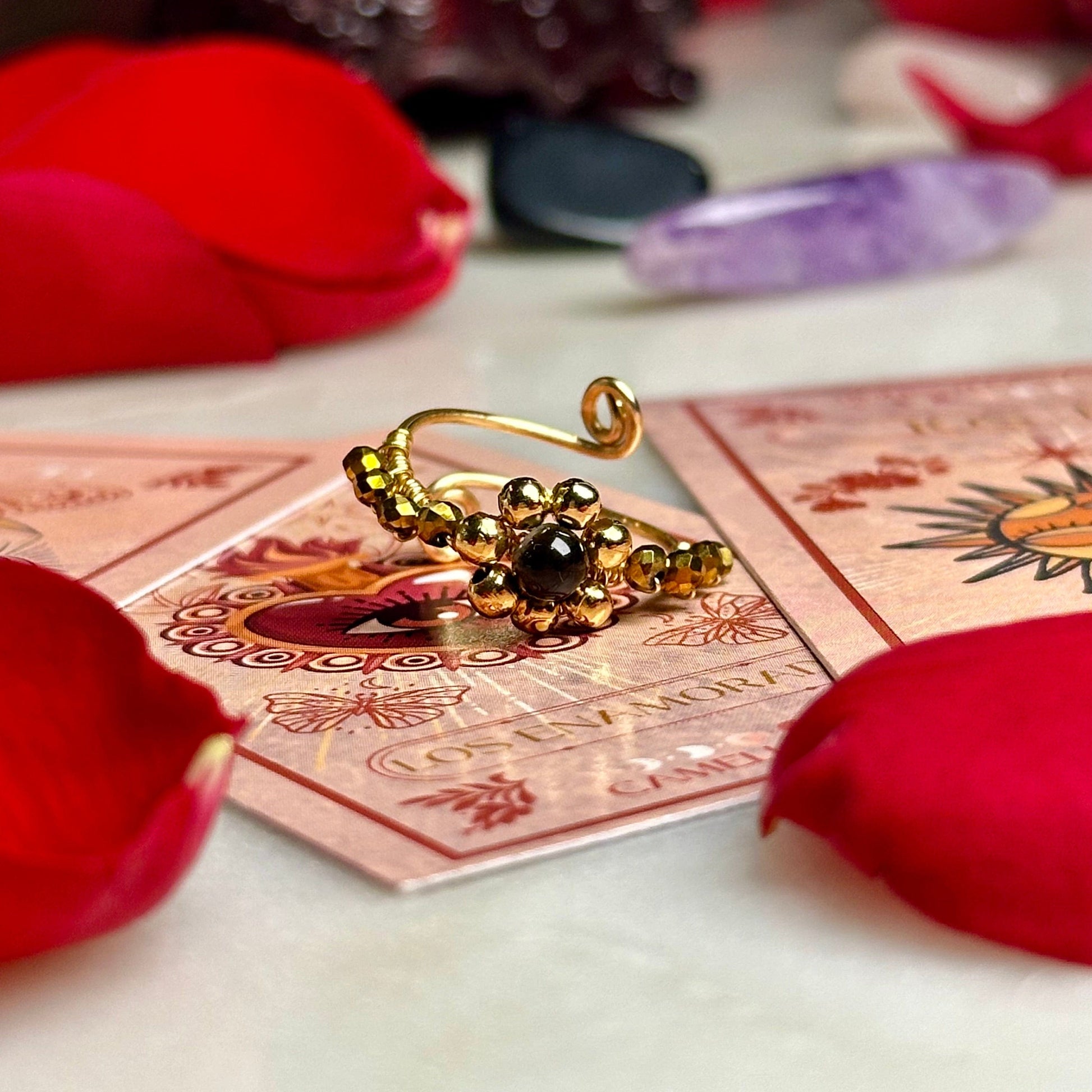 Tranquil Flower Ring - Blue Aventurine Tranquil Flower Ring - Blue Aventurine