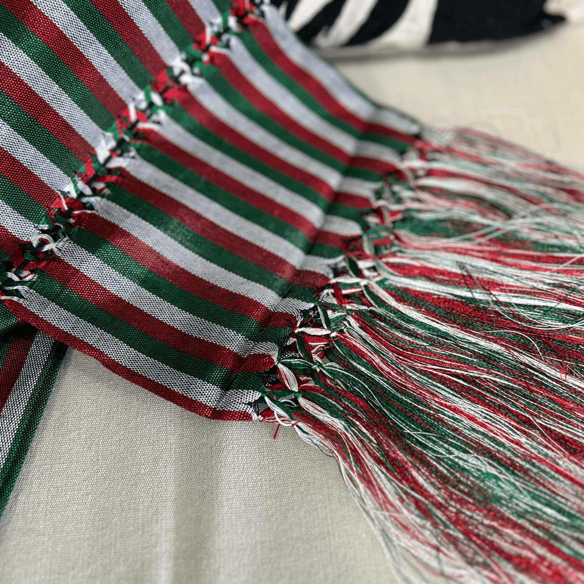 Tri-Color Mexican Silk Shawl