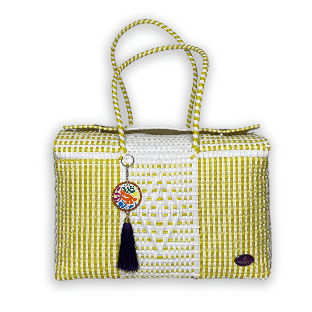 Upcycled Handwoven Basket X Large - Pina Colada