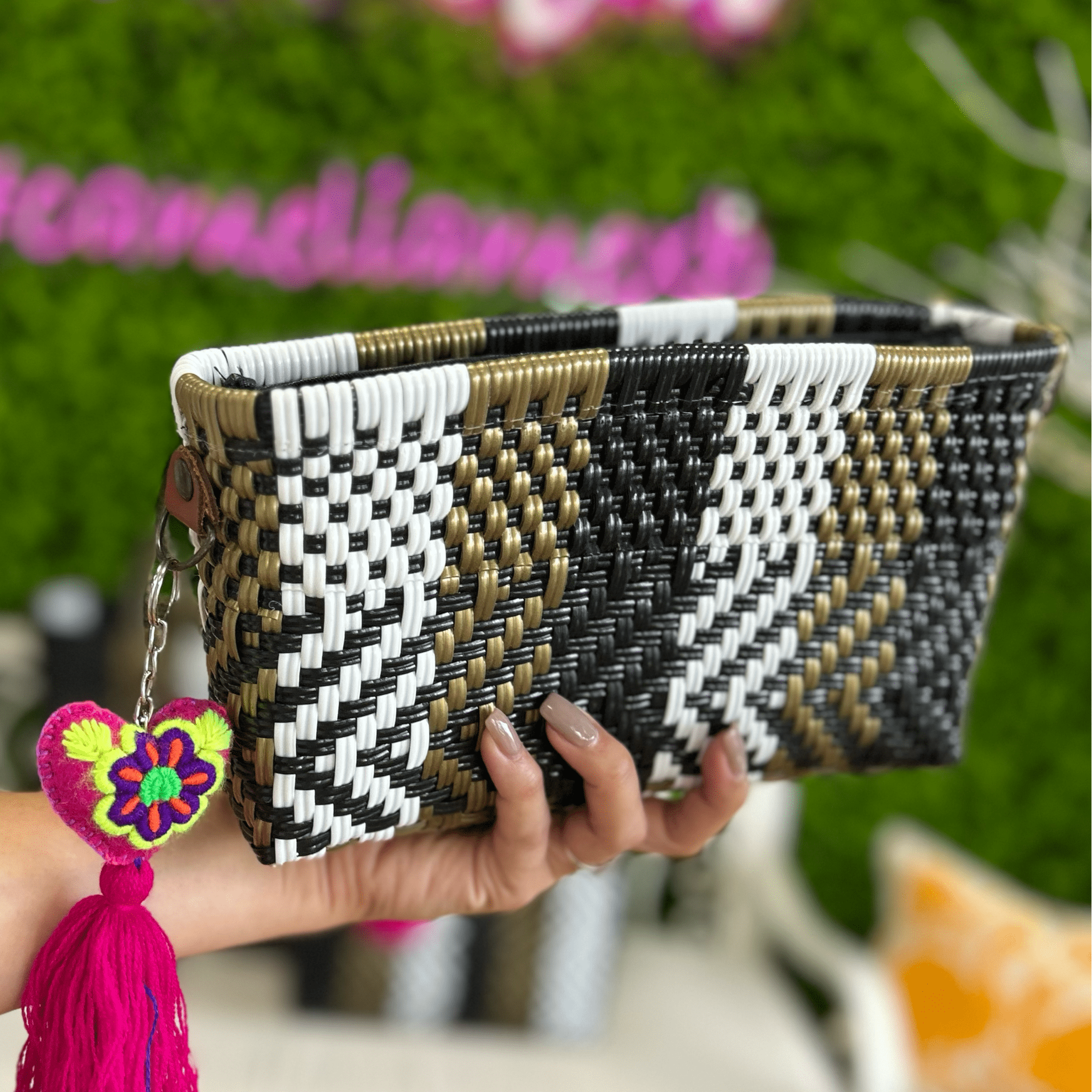 Upcycled Handwoven Crossbody Convertible -  Espresso Upcycled Handwoven Crossbody Convertible -  Espresso