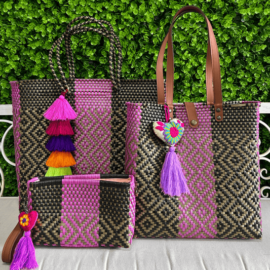 Upcycled Handwoven Handbags - Violeta BUNDLE Upcycled Handwoven Handbags - Violeta BUNDLE