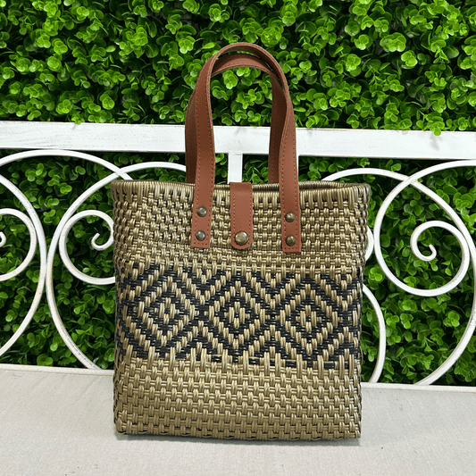 Upcycled Handwoven SM Tejana Handbag - Gold Upcycled Handwoven SM Tejana Handbag - Gold