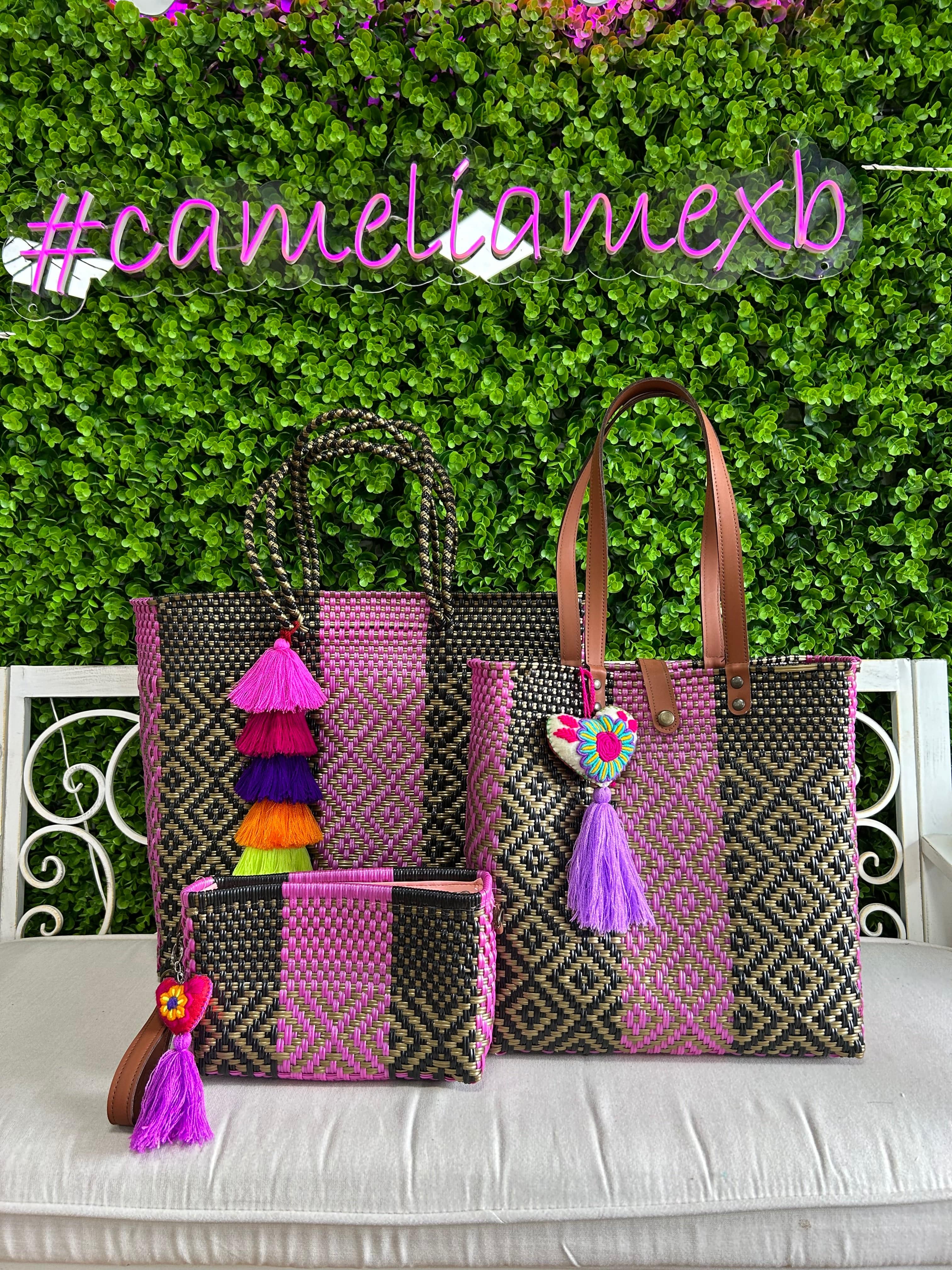 Upcycled Handwoven XL Tote - Violeta Upcycled Handwoven XL Tote - Violeta