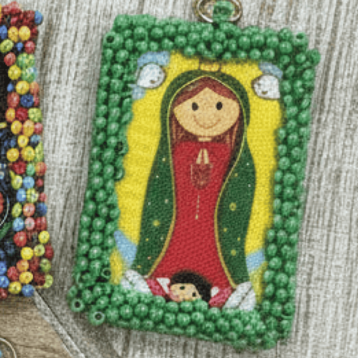 Virgencita Charm - Escapulario - Large Virgencita Charm Escapulario | Handmade in Mexico | Camelia