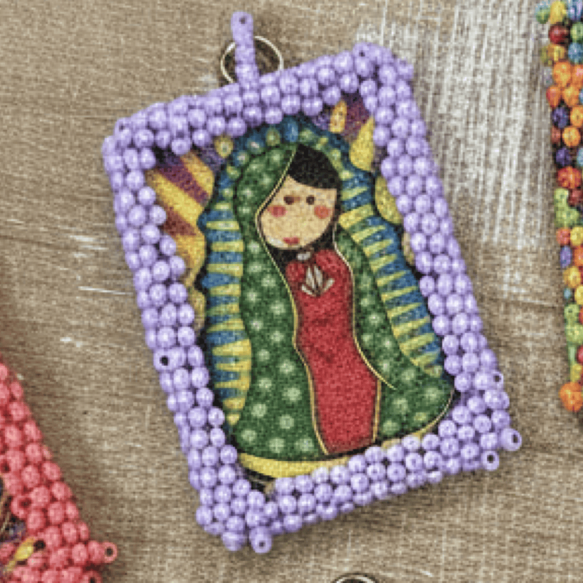 Virgencita Charm - Escapulario - Large Virgencita Charm Escapulario | Handmade in Mexico | Camelia