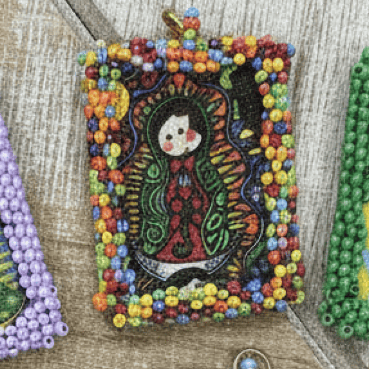 Virgencita Charm - Escapulario - Large Virgencita Charm Escapulario | Handmade in Mexico | Camelia