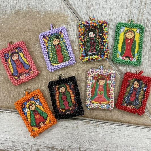 Virgencita Charm - Escapulario - Large Virgencita Charm Escapulario | Handmade in Mexico | Camelia