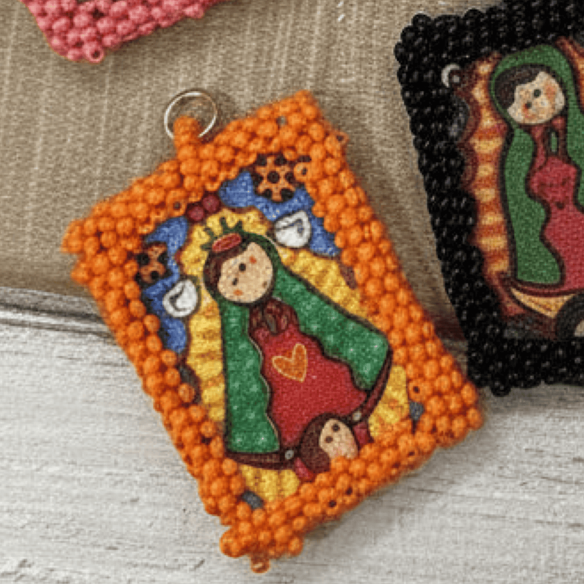 Virgencita Charm - Escapulario - Large Virgencita Charm Escapulario | Handmade in Mexico | Camelia