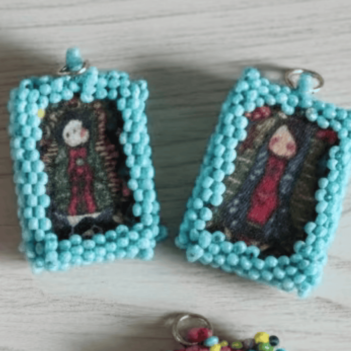 Virgencita Charm - Escapulario - Small Virgencita Charm Escapulario | Handmade in Mexico | Camelia