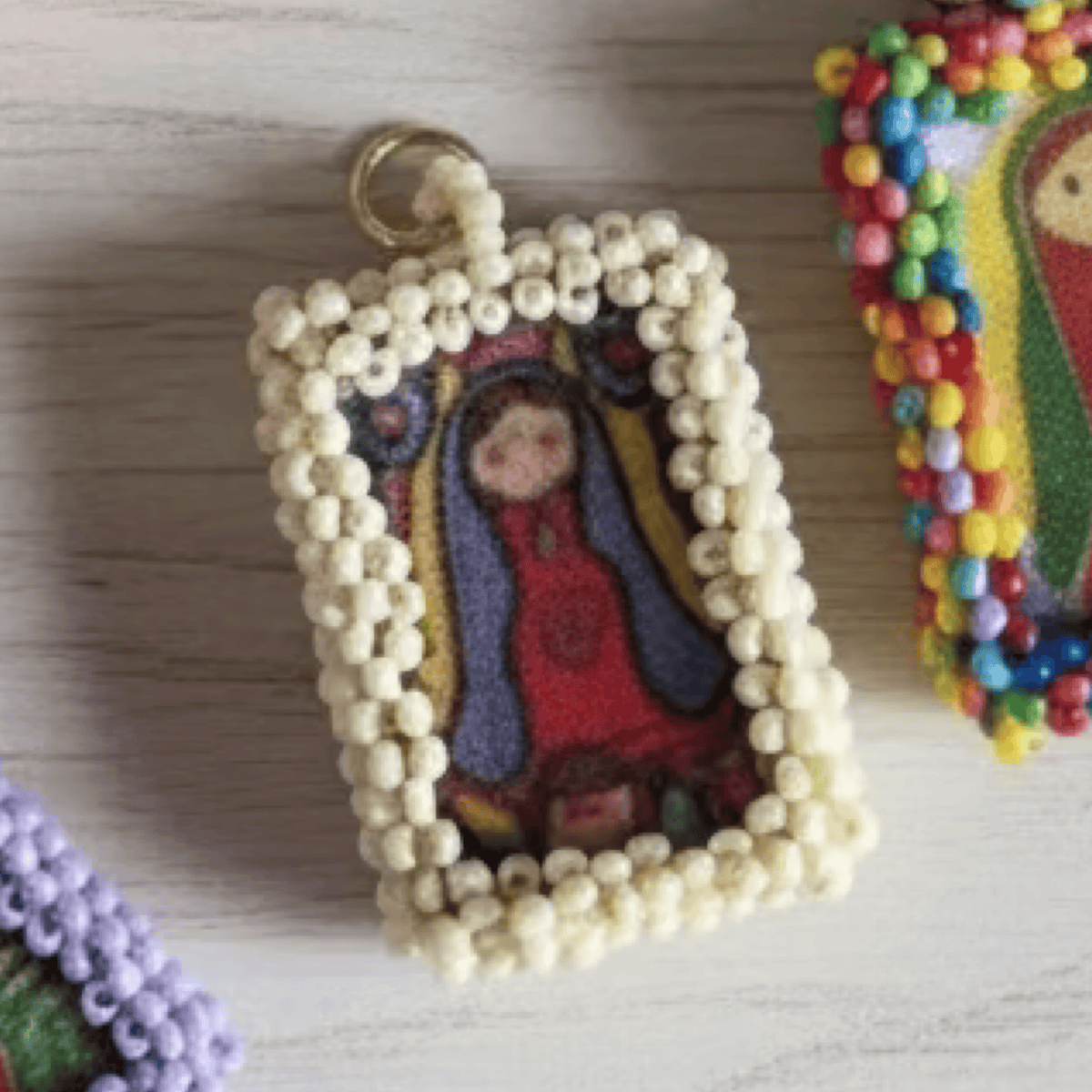 Virgencita Charm - Escapulario - Small Virgencita Charm Escapulario | Handmade in Mexico | Camelia