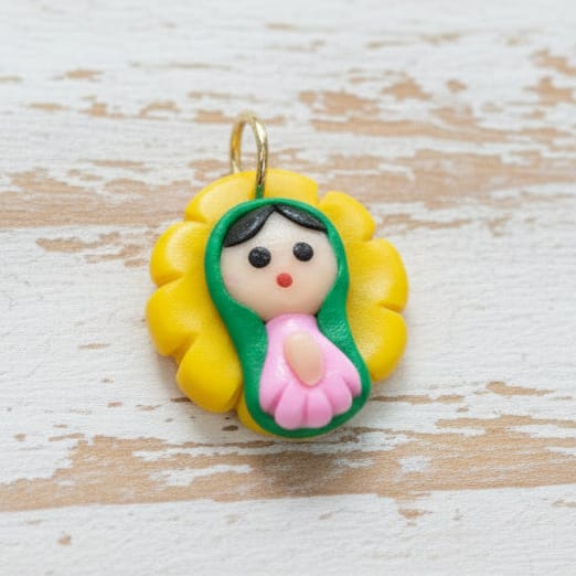 Virgencita Clay Charm Virgencita Clay Charm | Handmade in Mexico | Camelia