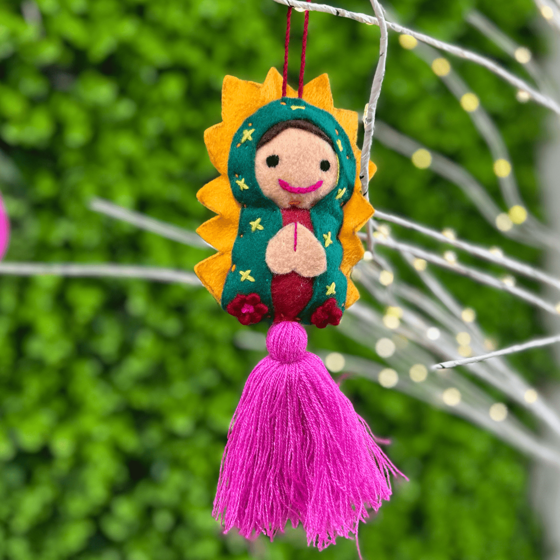 Virgencita Pom Pom - Lady of guadalupe tassel Virgencita Pom Pom - Lady of guadalupe tassel