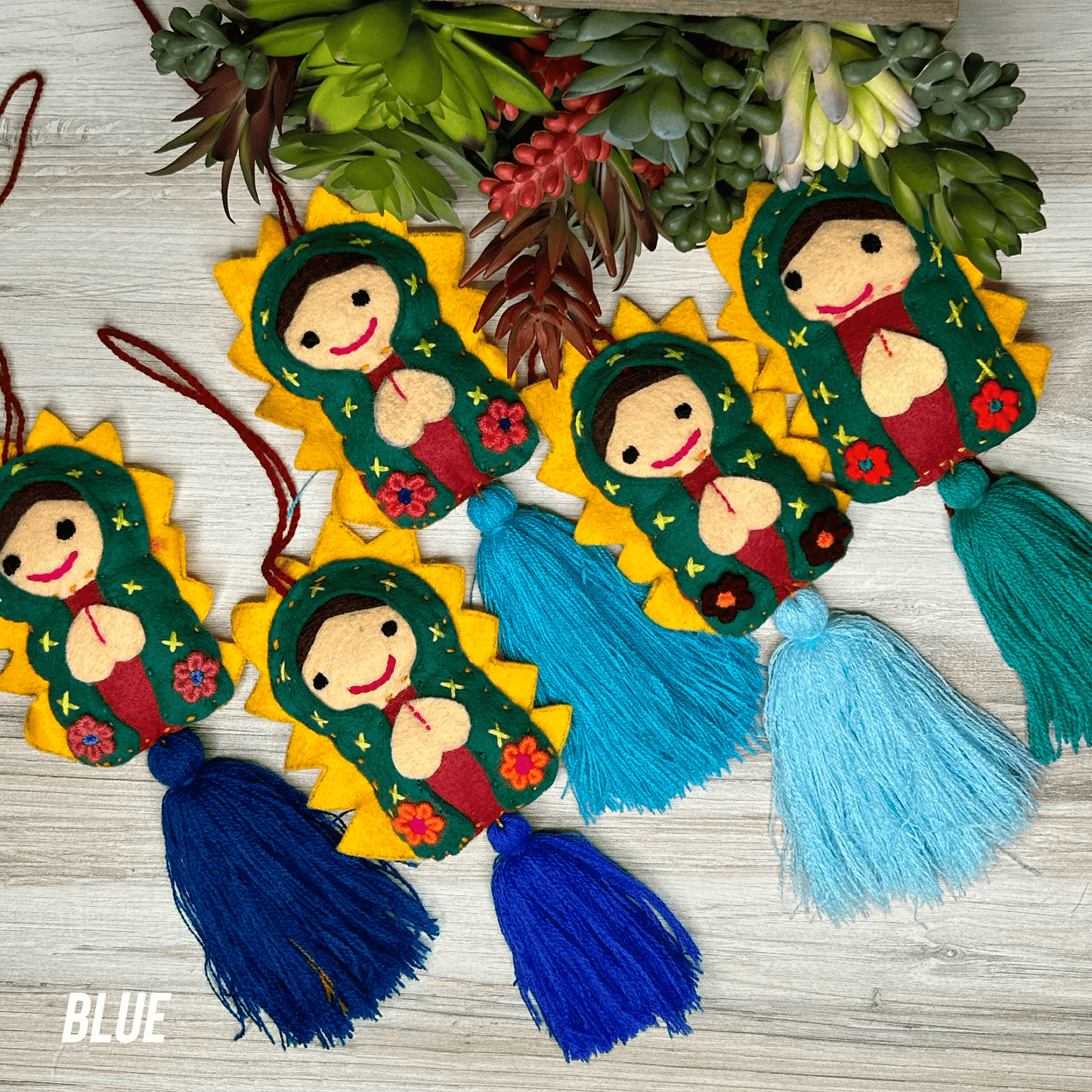 Virgencita Pom Pom - Lady of guadalupe tassel Virgencita Pom Pom - Lady of guadalupe tassel