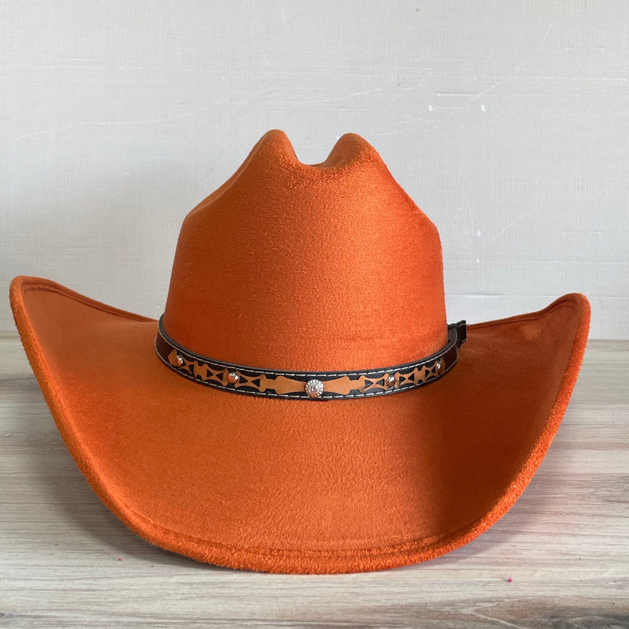 Western Cowboy Burnt Orange Suede Hat - Americana