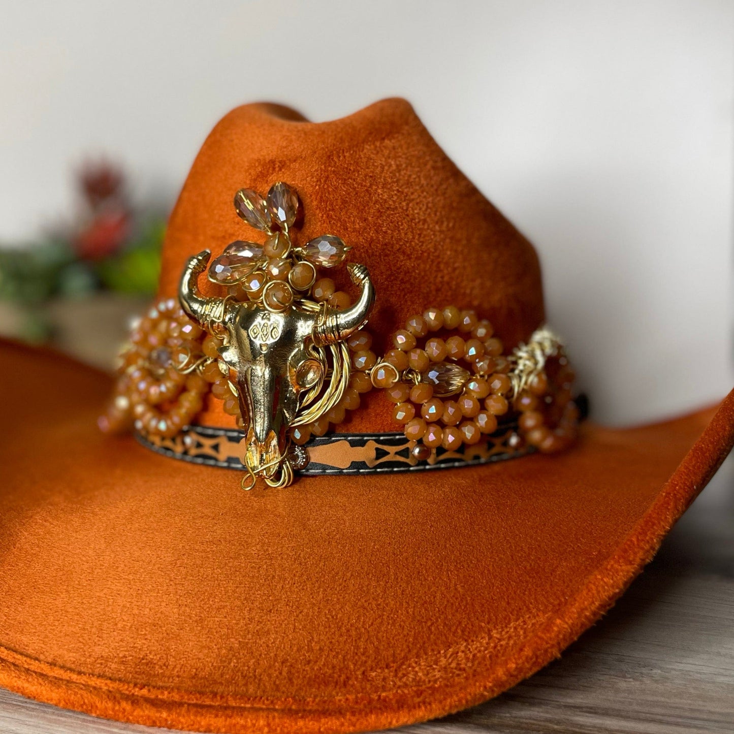 Western Cowboy Burnt Orange Suede Hat - Americana