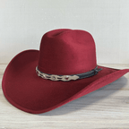 Western Cowboy Maroon Suede Hat - Americana Western Cowboy Maroon Suede Hat - Americana