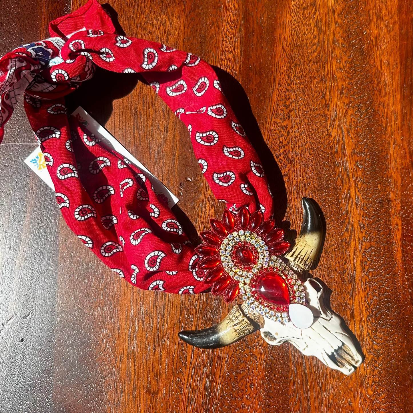 Western Skull Bandana Necklace Western Skull Bandana Necklace
