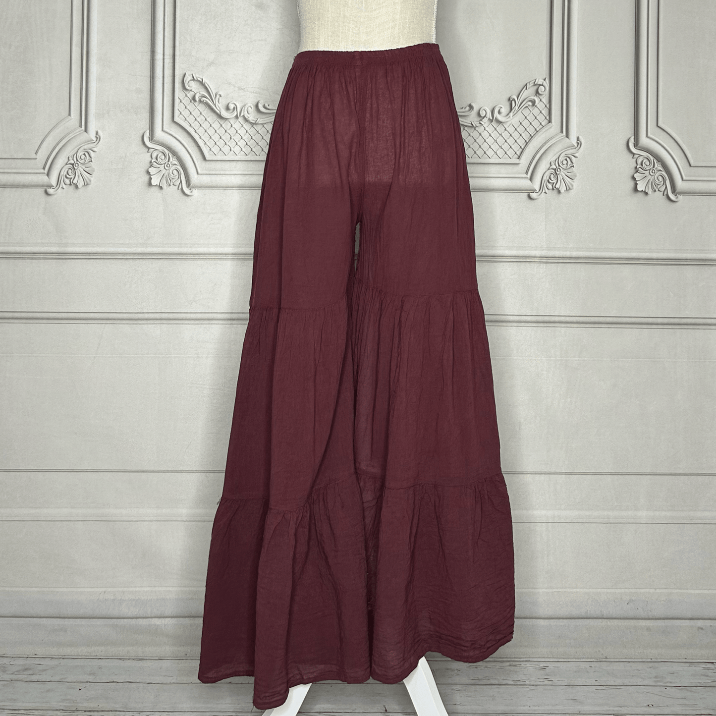 Wide Leg Gauze Palazzo Pant