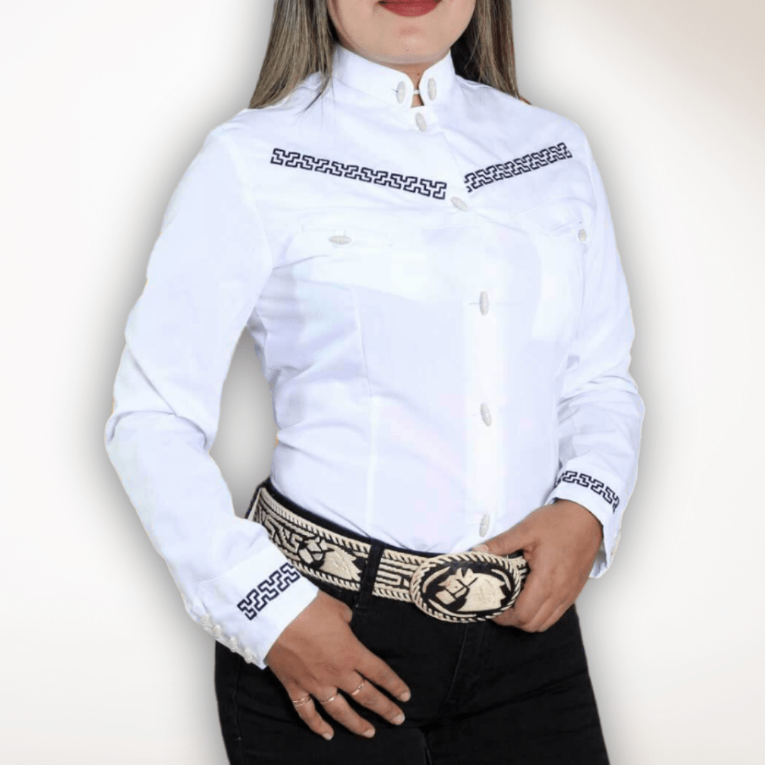 Women's Mexican Western Charro Shirt Women's Mexican Western Charro Shirt