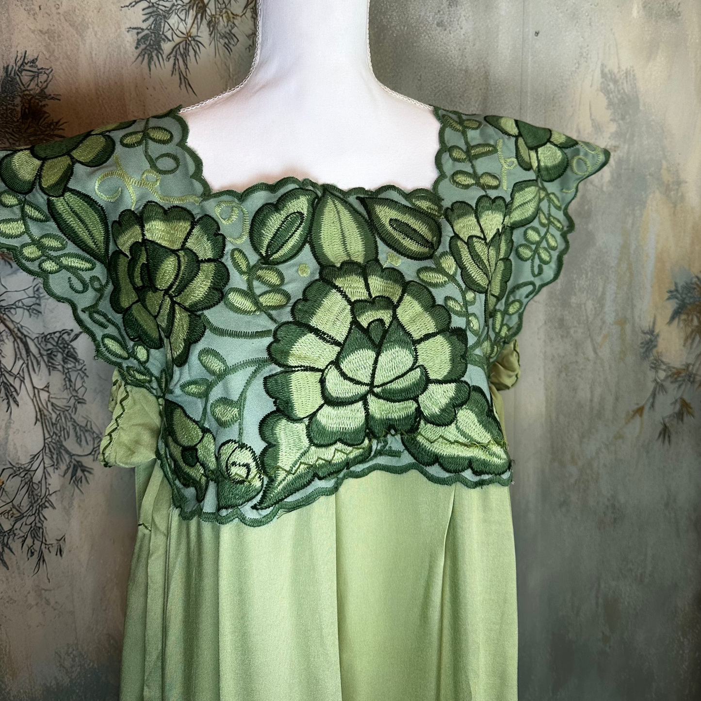 Zinacantan Embroidered Midi Rayon Dress With Tiered Ruffles Zinacantan Embroidered Midi Rayon Dress With Tiered Ruffles