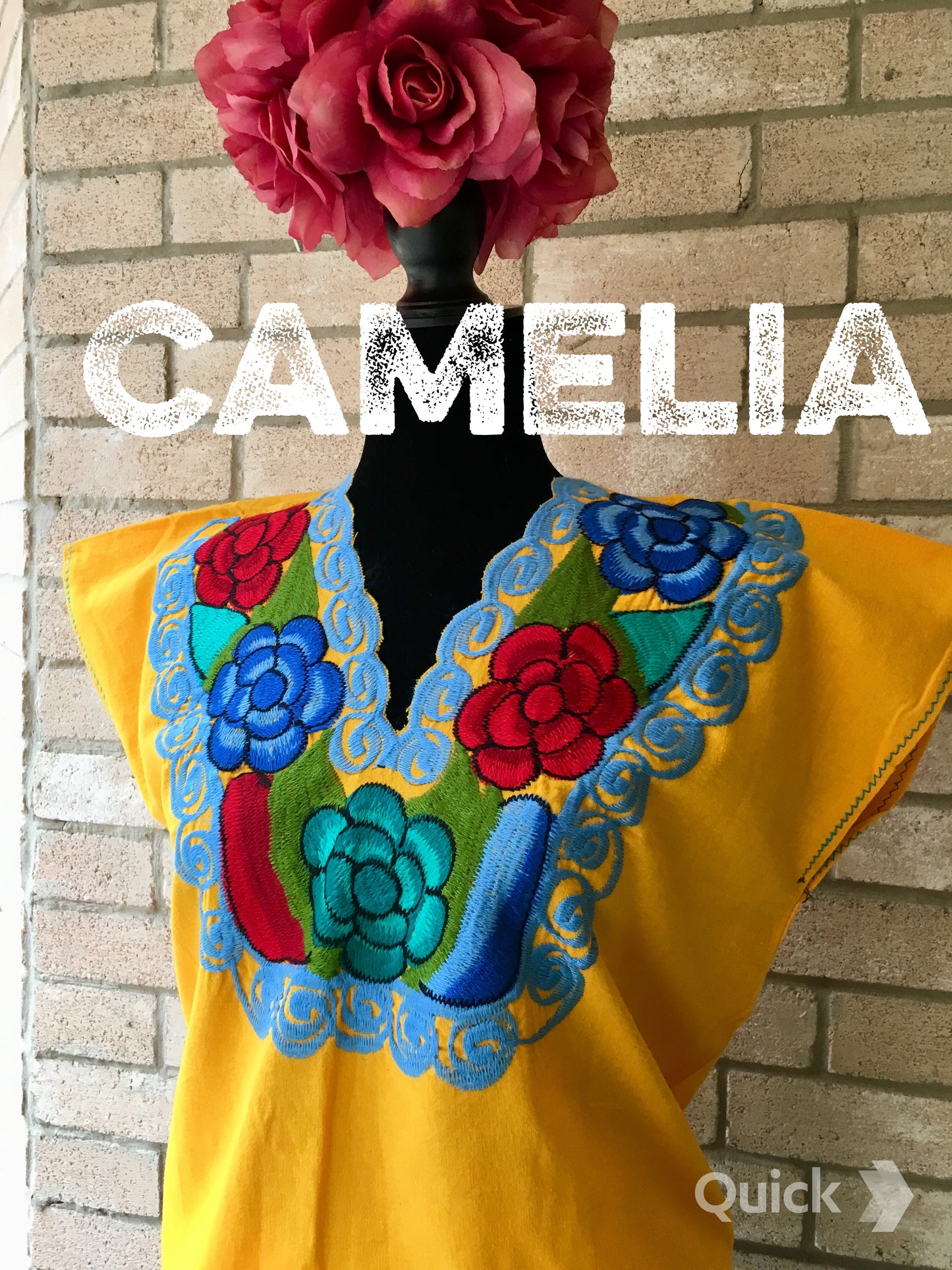 Zinnia Embroidered Mexican Blouse