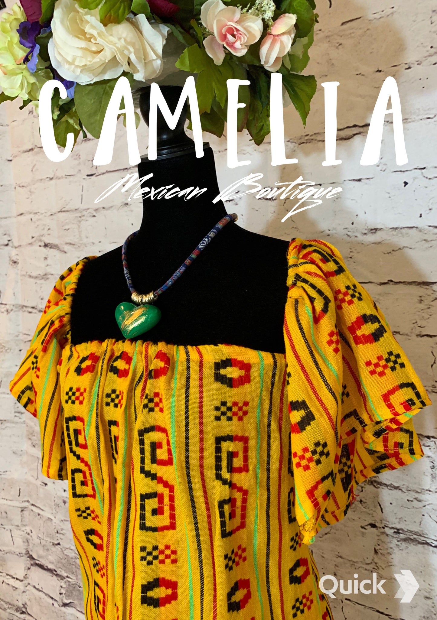 Cambaya Dropped Shoulder Mexican Blouse