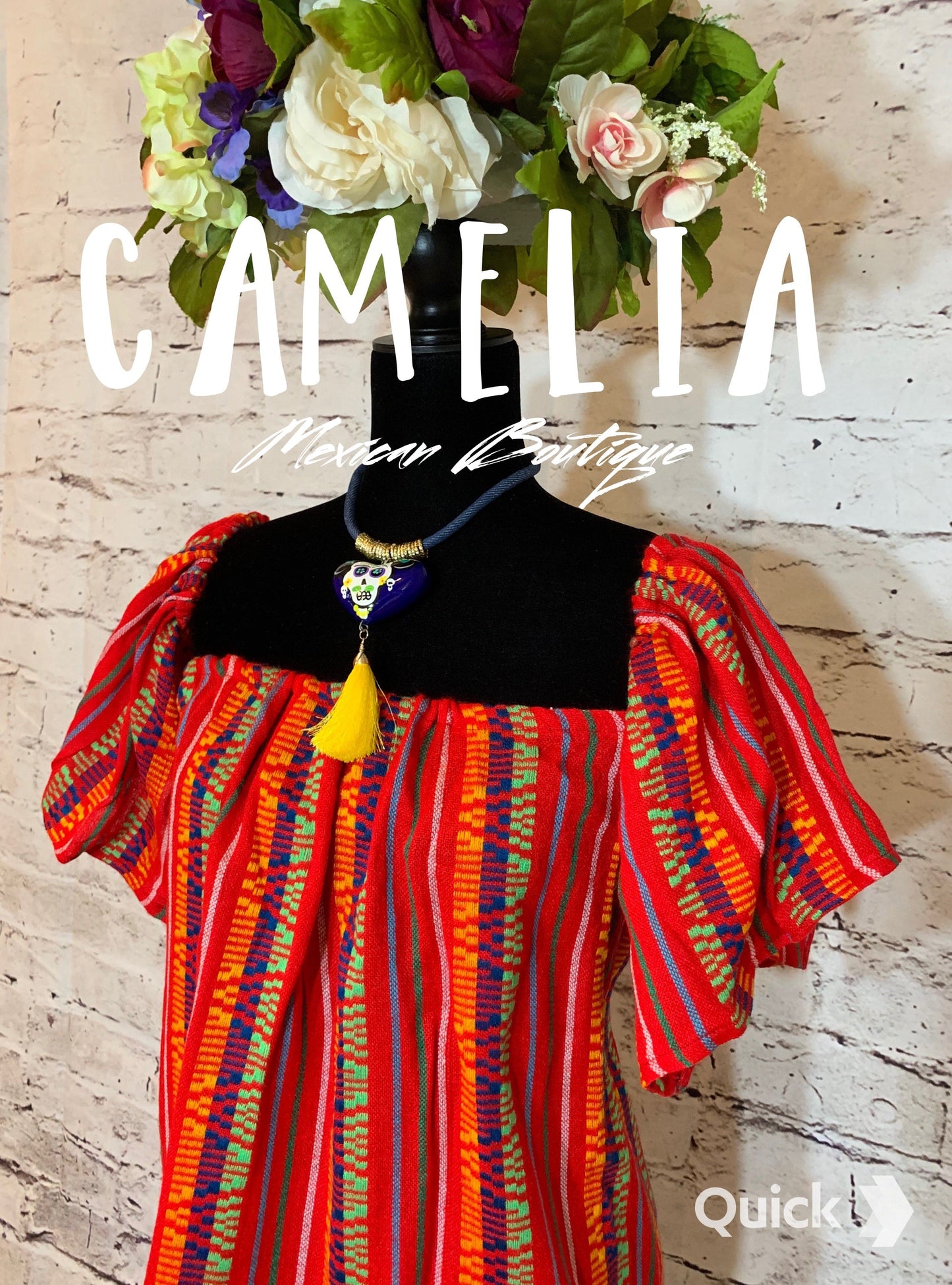 Cambaya Dropped Shoulder Mexican Blouse