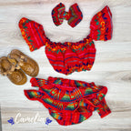 Cambaya Mexican Baby Crop Top Bloomer Set - Rumbera