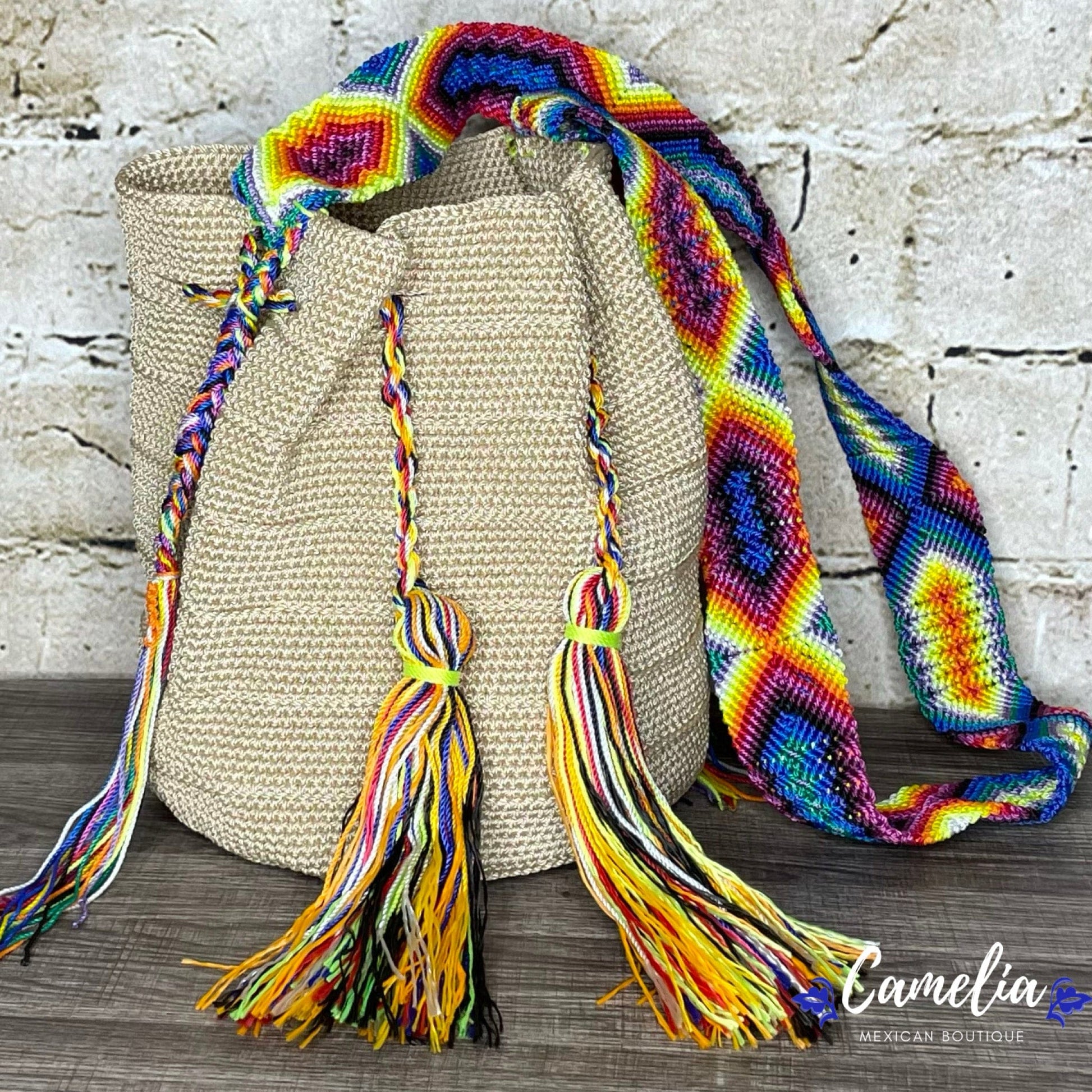 Crocheted Columbian Wayuu Boho Tote - Large