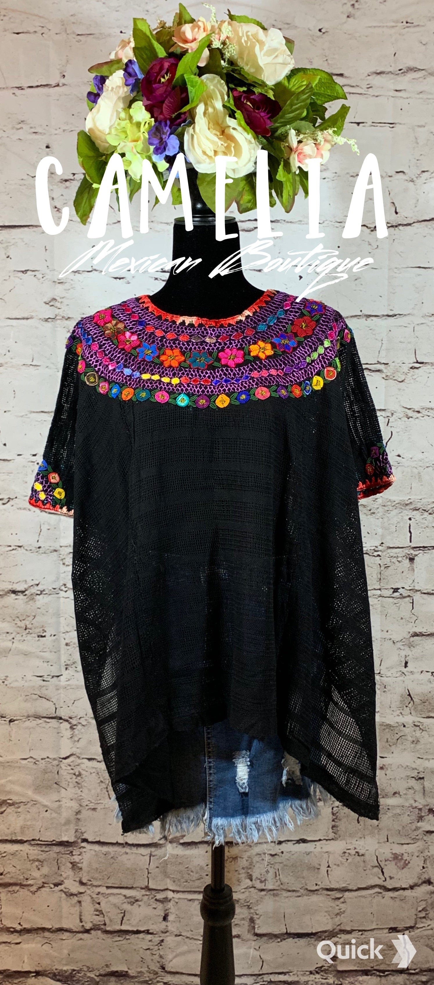 Guatemalan Huipil Blouse Cover Up