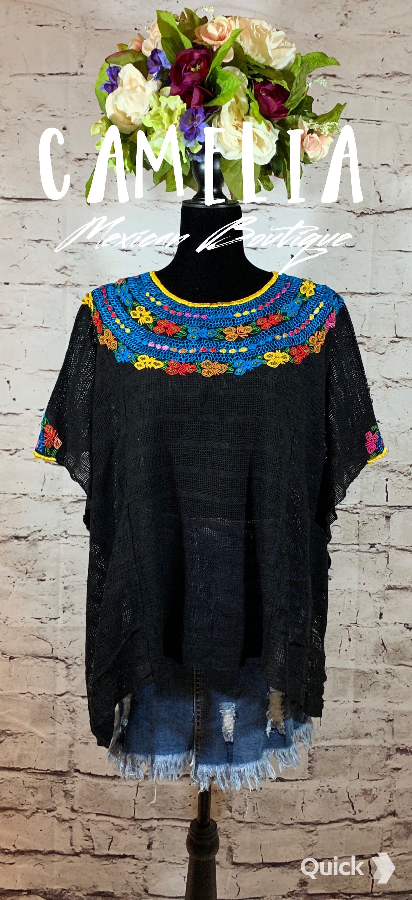 Guatemalan Huipil Blouse Cover Up