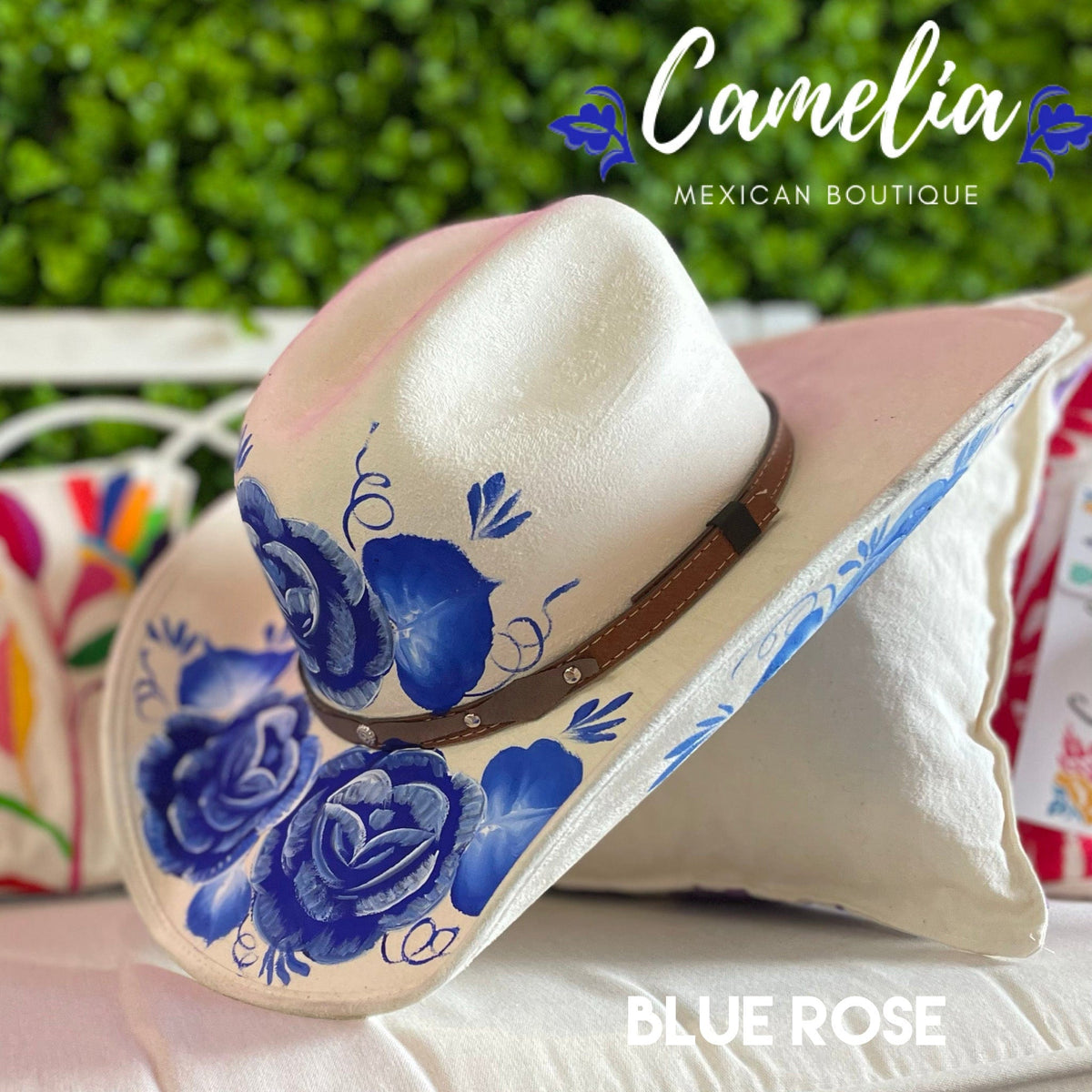 Hand Painted Cowboy Hat - Felt – Camelia Mexican Boutique