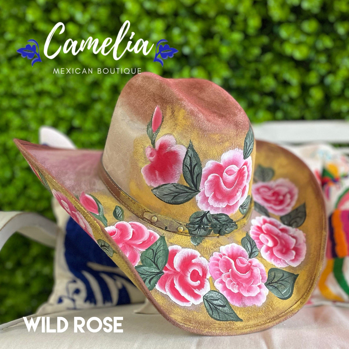 Hand Painted Cowboy Hats. Made in Mexico Hand Painted Luna Hat – Origin Mexico main image 4