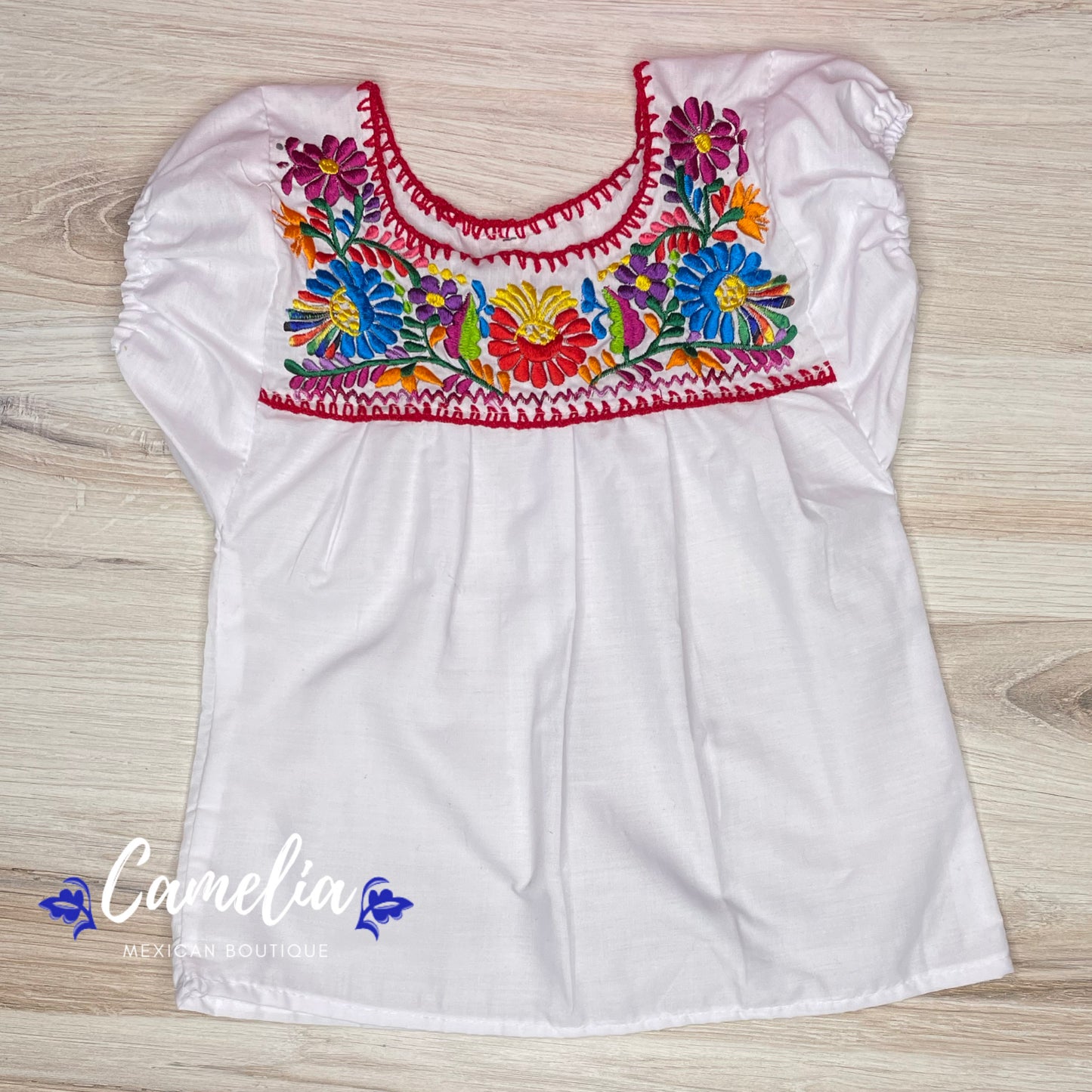 Puebla Mexican Blouse for Girls