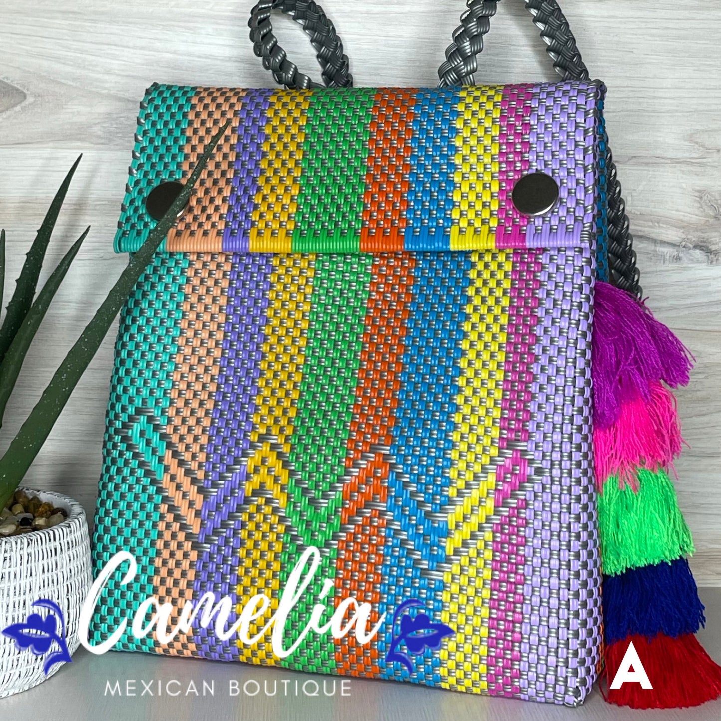 Handwoven Oaxacan Upcycled Backpack