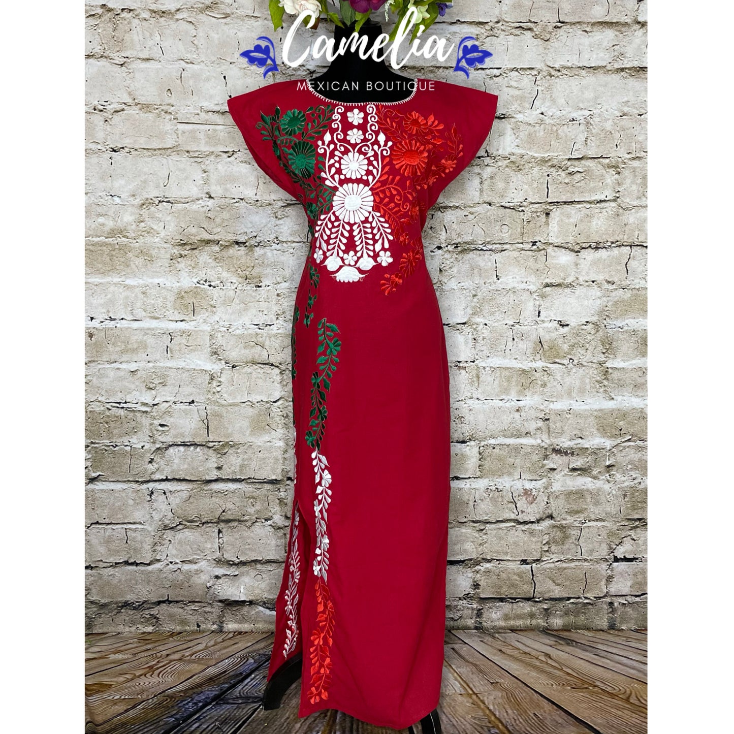 Tri-Color VIVA MEXICO Maxi Dress